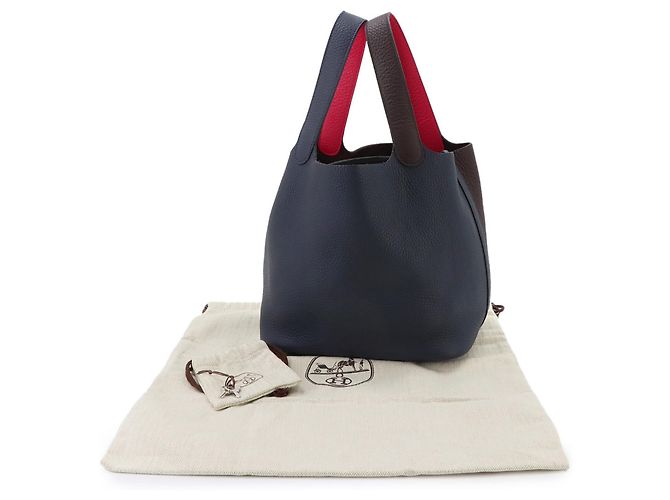 Autre Marque Borsa Piko Hermes Picotin Lock 22 MM Casaque 2 Blu navy - vista 2