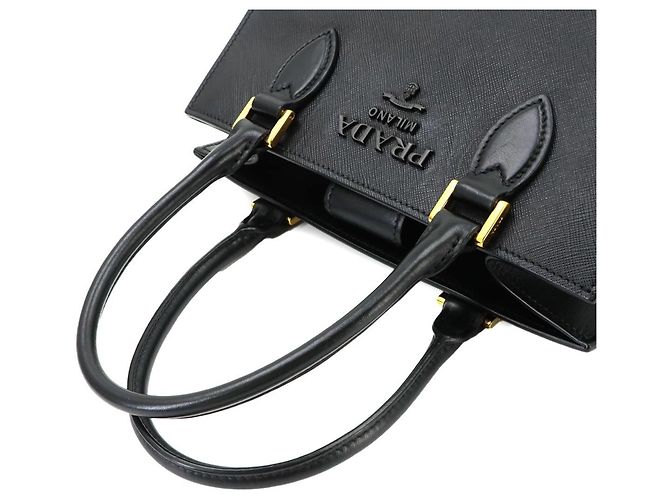 Bolso Prada de piel Saffiano negra Negro - vista 5