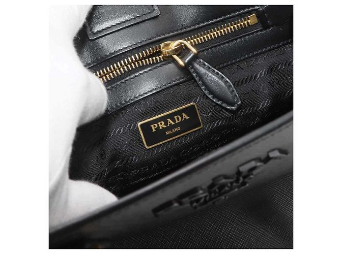 Bolso Prada de piel Saffiano negra Negro - vista 7