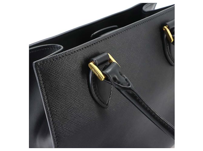 Bolso Prada de piel Saffiano negra Negro - vista 8