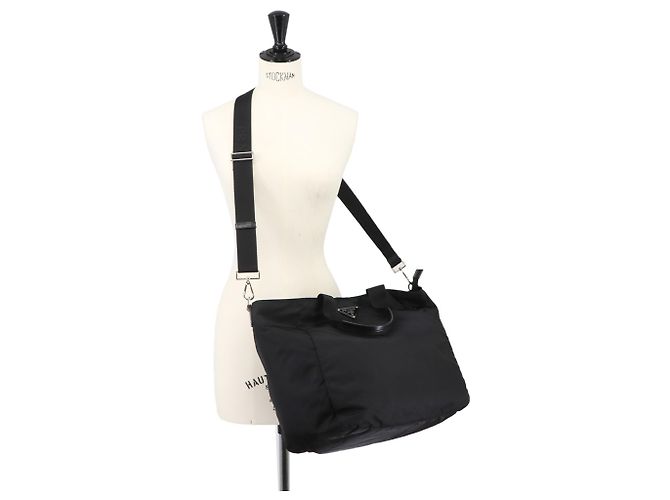 Tote Borsa a mano e a tracolla 2-Way Prada Nero - vista 10