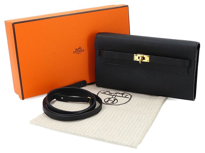 Hermès Hermes Kelly To Go Schultergeldbörse Schwarz - Ansicht 2