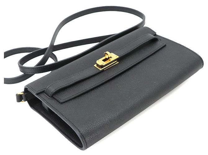 Hermès Hermes Kelly To Go Schultergeldbörse Schwarz - Ansicht 4