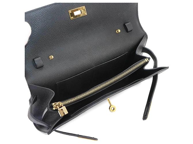 Hermès Hermes Kelly To Go Schultergeldbörse Schwarz - Ansicht 6