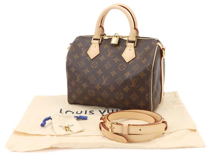 Borsa Louis Vuitton Speedy Bandouliere 25 Monogram Marrone Monogramma - vista 2