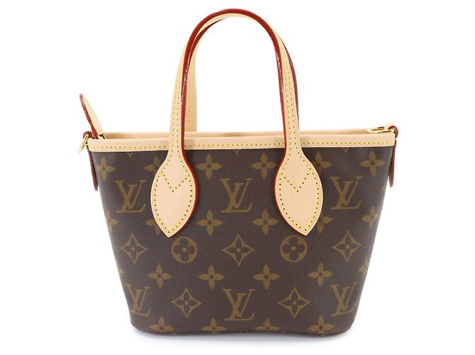 Saco Louis Vuitton Neverfull BB Monogram Marrom Bege Monograma - vista 2