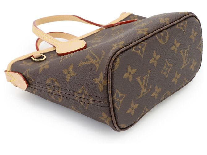 Saco Louis Vuitton Neverfull BB Monogram Marrom Bege Monograma - vista 4