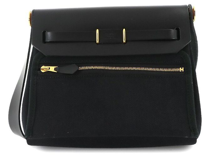 Hermès Hermes Herbag Zip 20 Schultertasche Schwarz - Ansicht 3