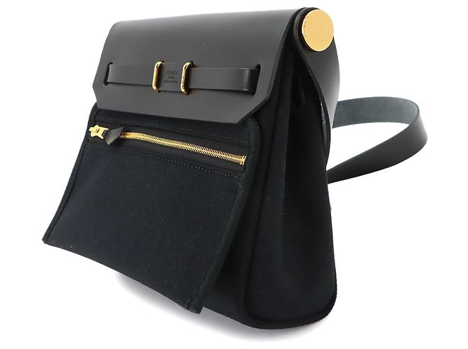 Hermès Hermes Herbag Zip 20 Schultertasche Schwarz - Ansicht 4