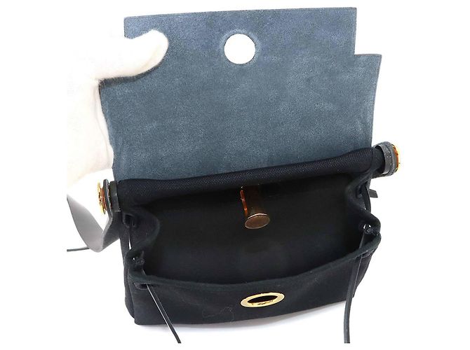 Hermès Hermes Herbag Zip 20 Schultertasche Schwarz - Ansicht 7