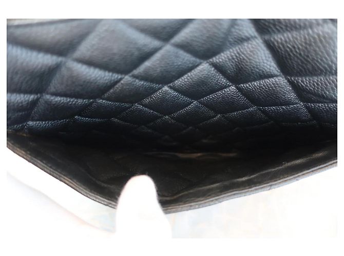 Chanel Medaillon Gesteppte Tote Bag Schwarz Kaviarleder - Ansicht 5