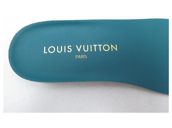 SNEAKERS LOUIS VUITTON SNEAKERINA 1AHNDY 35 NUOVE PELLE E Camoscio VERDE - vista 11