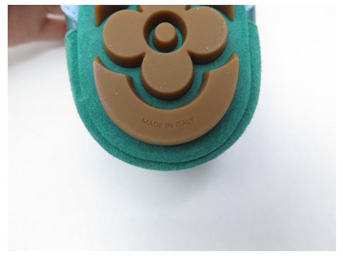 SNEAKERS LOUIS VUITTON SNEAKERINA 1AHNDY 35 NUOVE PELLE E Camoscio VERDE - vista 17