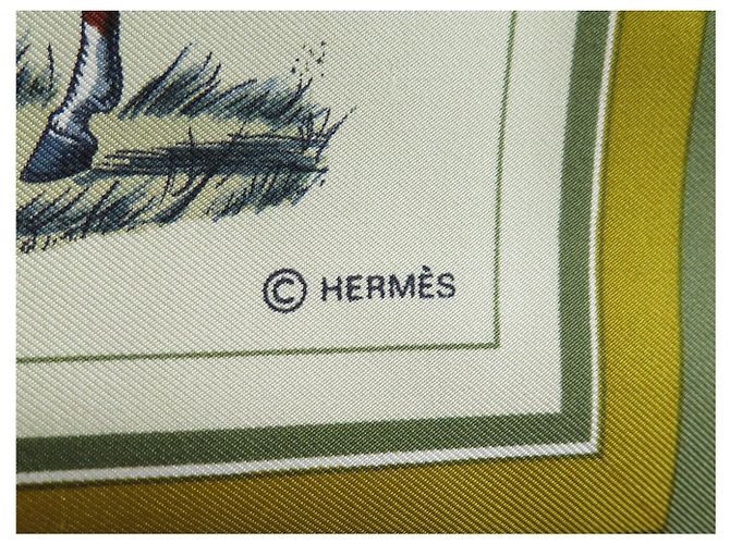 Hermès FOULARD HERMES COUVERTURES ET TENUES DE JOUR CARRE 90 IN SETA Multicolore - vista 8