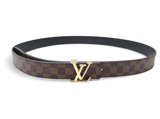 NEU LOUIS VUITTON ICONIC REVERSIBLE GÜRTEL T85 LEDER & DAMIER LEINWAND Braun - Ansicht 2