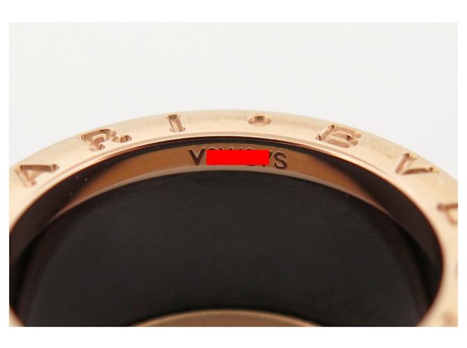 ANELLO BULGARI B ZERO 1 345853 ORO ROSA 18K 9.6GR & CERAMICA NERA T52 Nero - vista 11
