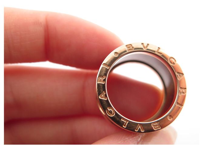 ANELLO BULGARI B ZERO 1 345853 ORO ROSA 18K 9.6GR & CERAMICA NERA T52 Nero - vista 13