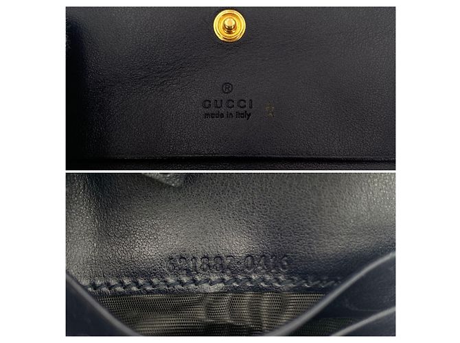 Portafoglio in pelle Gucci Horsebit 1955 Marrone Beige - vista 6