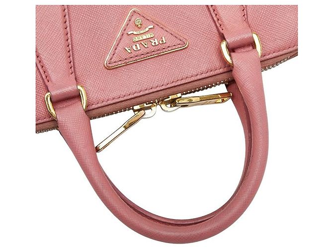 Borsa Prada Triangle Logo Rosa - vista 9