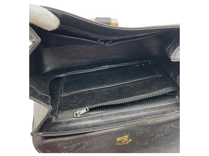 Sac à épaule Gucci Vintage en cuir Box Noir - vue 5