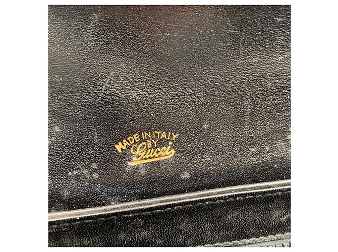 Sac à épaule Gucci Vintage en cuir Box Noir - vue 6