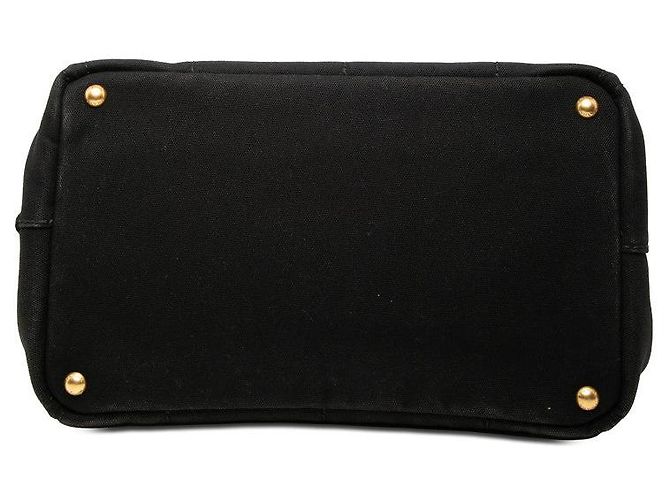 Borsa Tote Prada Canapa Medium Nero - vista 3