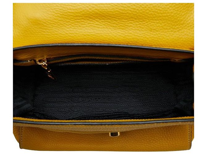 Prada Sound Lock Handtasche Gelb - Ansicht 8