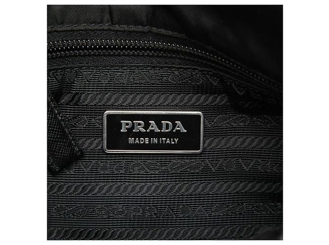 Sac bandoulière Prada avec logo triangle Noir - vue 5