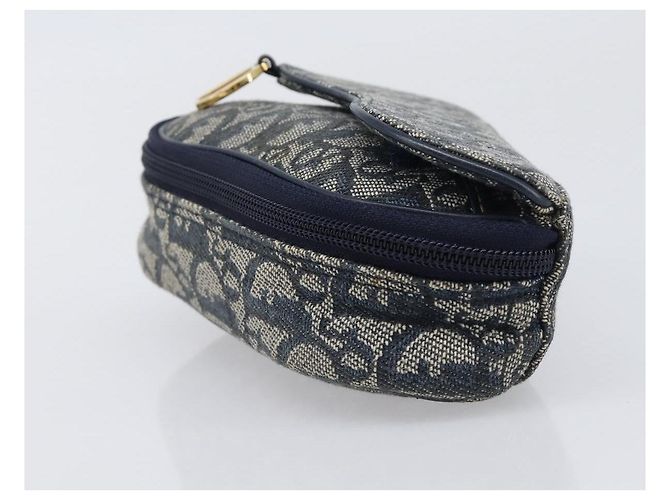 Christian Dior Saddle Zip Diorissimo Canvas Blu navy - vista 3