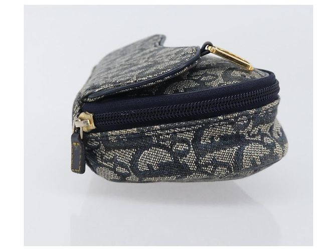 Christian Dior Saddle Zip Diorissimo Canvas Blu navy - vista 4