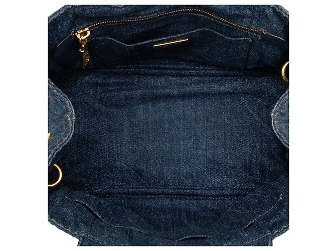 Bolsa Prada Canapa em denim azul - vista 4