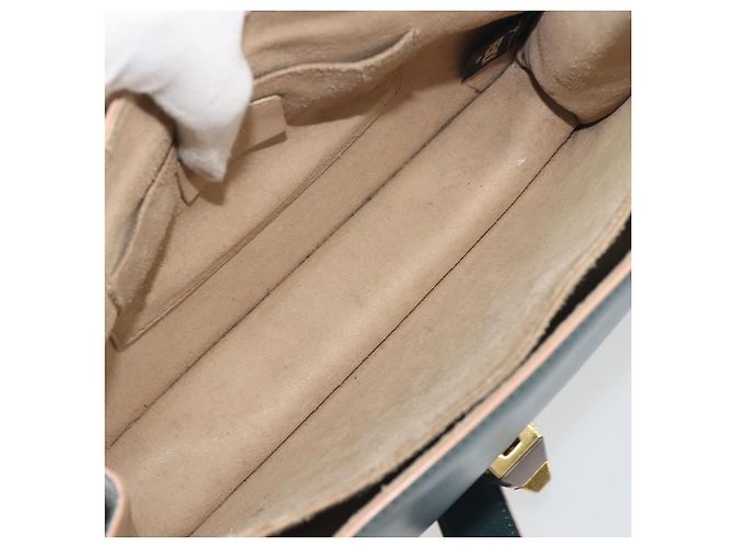 FENDI Canay Chain Shoulder Bag Leather 2way Green Gold Tone 8BT283 - vista 22