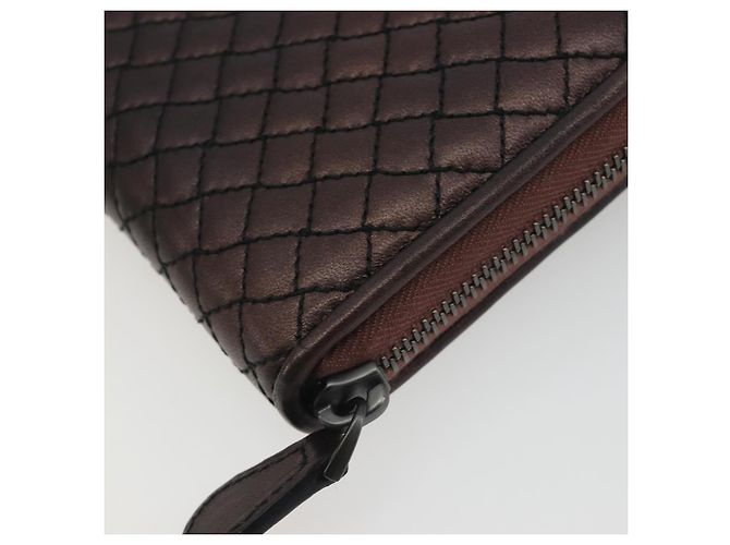 BOTTEGA VENETA Round Long Wallet Leather Brown - vista 10