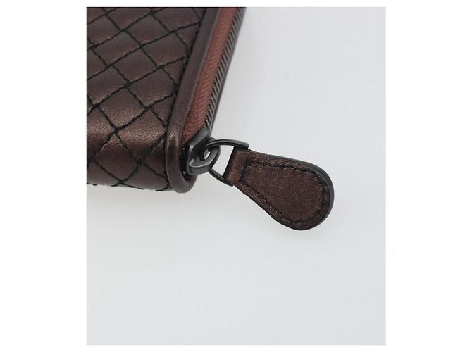 BOTTEGA VENETA Round Long Wallet Leather Brown - vista 12