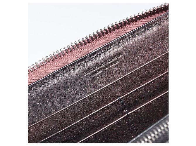 BOTTEGA VENETA Round Long Wallet Leather Brown - vista 14