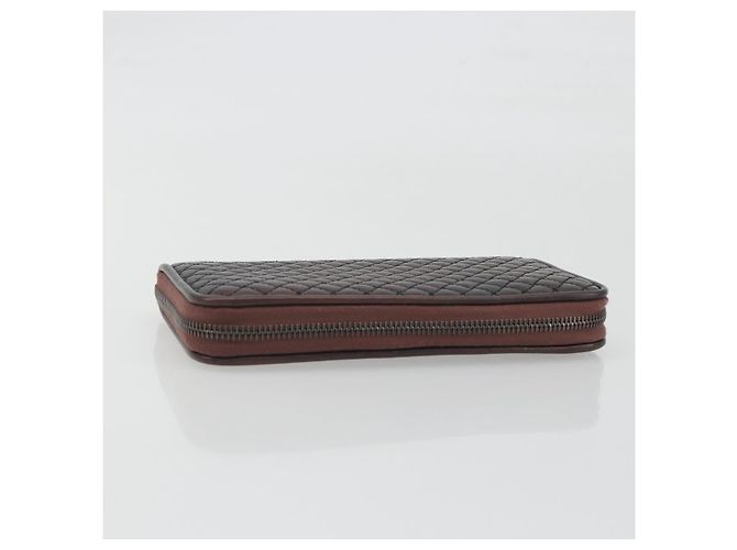 BOTTEGA VENETA Round Long Wallet Leather Brown - vista 6