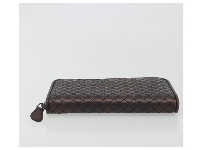 BOTTEGA VENETA Round Long Wallet Leather Brown - vista 7