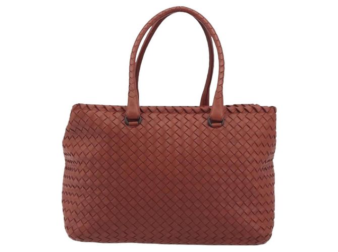 BOTTEGA VENETA INTRECCIATO Tote Bag Leather Brown - vista 2