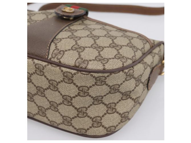 GUCCI GG Supreme Web Sherry Line Shoulder Bag PVC Beige 001 123 4002 - vista 10