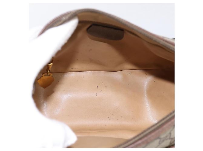 GUCCI GG Supreme Web Sherry Line Shoulder Bag PVC Beige 001 123 4002 - vista 16