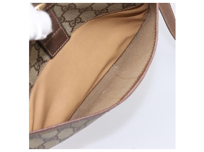 GUCCI GG Supreme Web Sherry Line Shoulder Bag PVC Beige 001 123 4002 - vista 21
