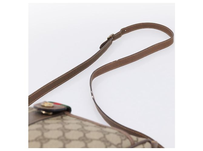 GUCCI GG Supreme Web Sherry Line Shoulder Bag PVC Beige 001 123 4002 - vista 8
