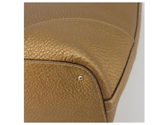GUCCI Horsebit Tote Bag Leather Gold 137385 - vista 10
