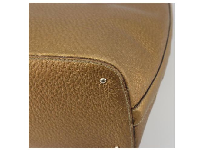 GUCCI Horsebit Tote Bag Leather Gold 137385 - vista 12