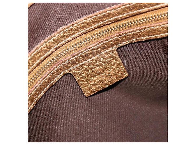 GUCCI Horsebit Tote Bag Leather Gold 137385 - vista 15
