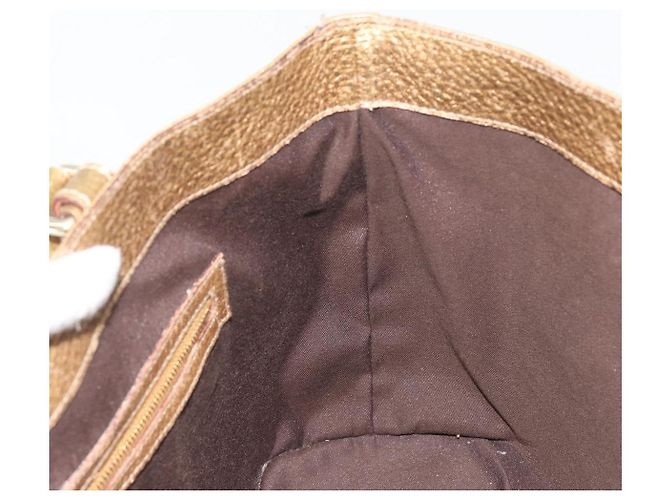 GUCCI Horsebit Tote Bag Leather Gold 137385 - vista 17