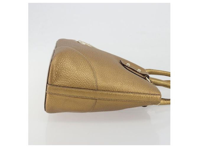 GUCCI Horsebit Tote Bag Leather Gold 137385 - vista 4
