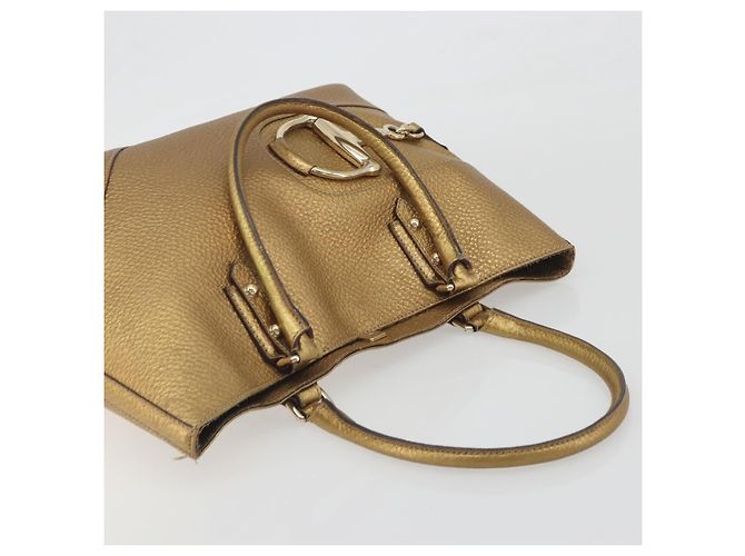 GUCCI Horsebit Tote Bag Leather Gold 137385 - vista 6