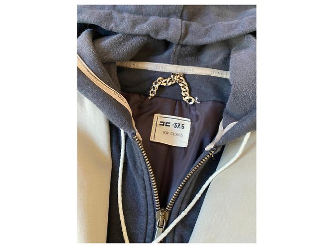 Autre Marque Blazer Celyn b. de mezcla de algodón beige con capucha desmontable Negro - vista 2