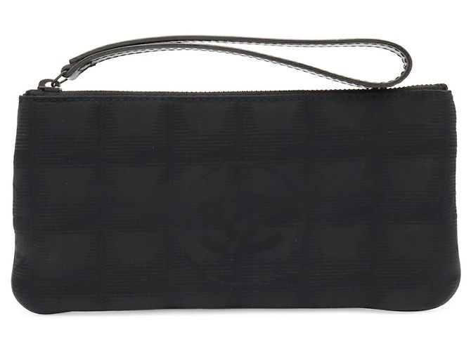 Chanel New Travel Line Pochette Borsa a Mano Nera Nero - vista 2